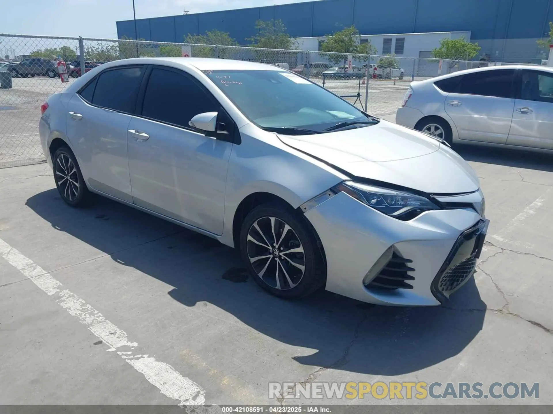 1 Photograph of a damaged car 5YFBURHE5KP877691 TOYOTA COROLLA 2019