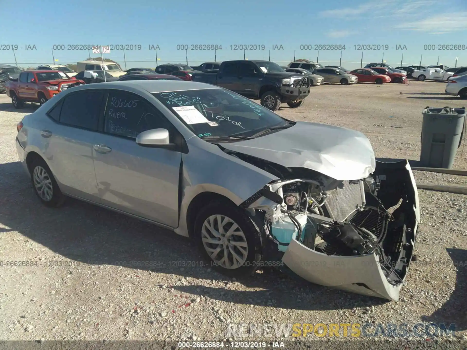 1 Photograph of a damaged car 5YFBURHE5KP893471 TOYOTA COROLLA 2019