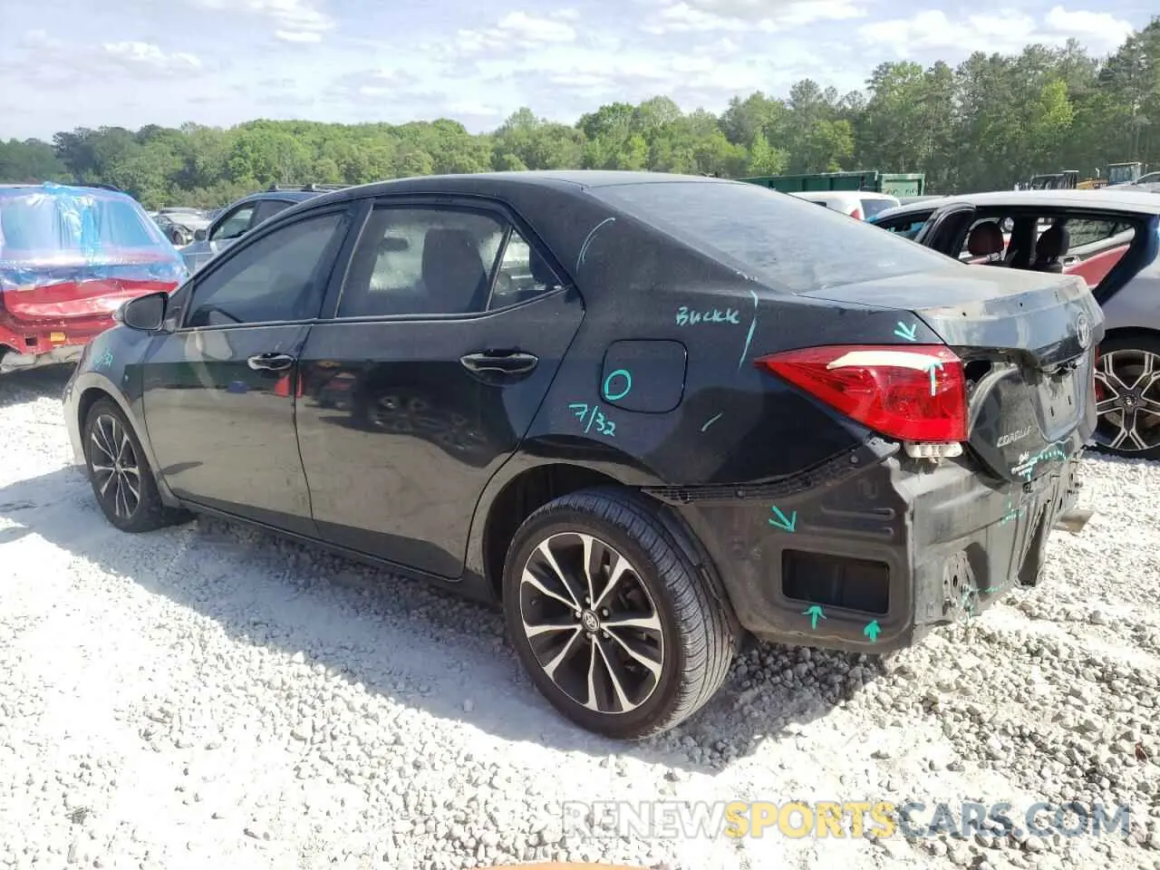 2 Photograph of a damaged car 5YFBURHE5KP894507 TOYOTA COROLLA 2019
