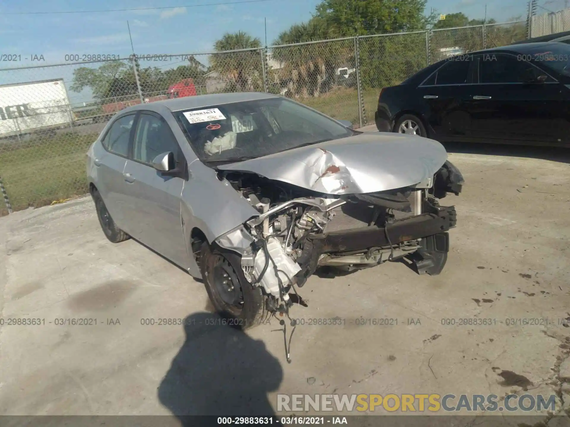 1 Photograph of a damaged car 5YFBURHE5KP897097 TOYOTA COROLLA 2019