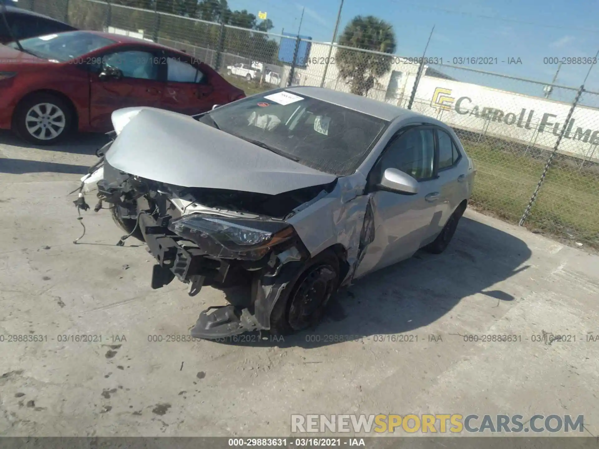 2 Photograph of a damaged car 5YFBURHE5KP897097 TOYOTA COROLLA 2019