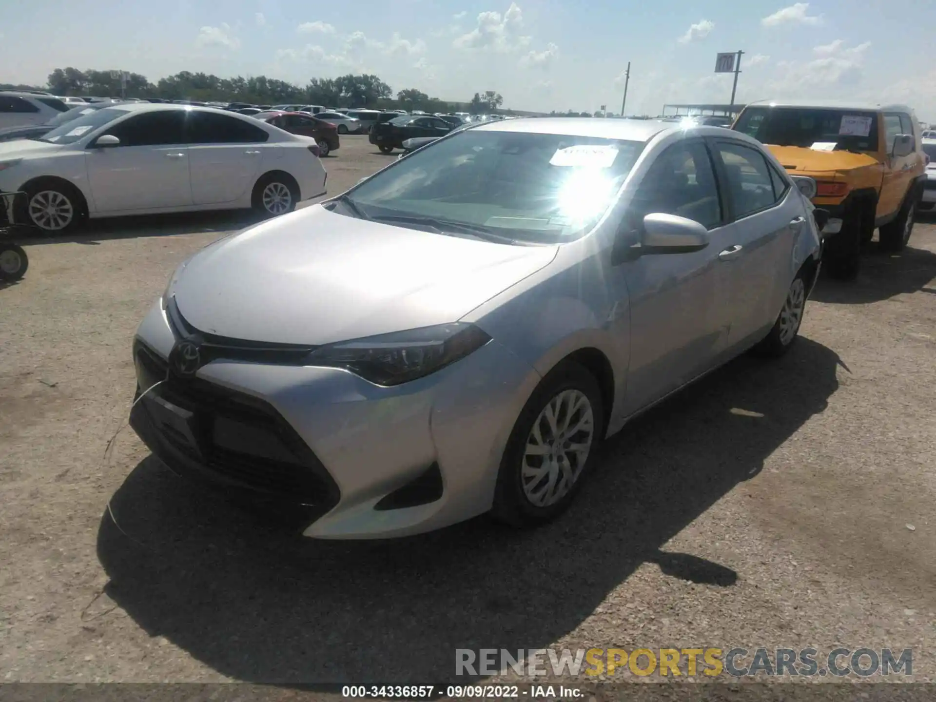 2 Photograph of a damaged car 5YFBURHE5KP901102 TOYOTA COROLLA 2019