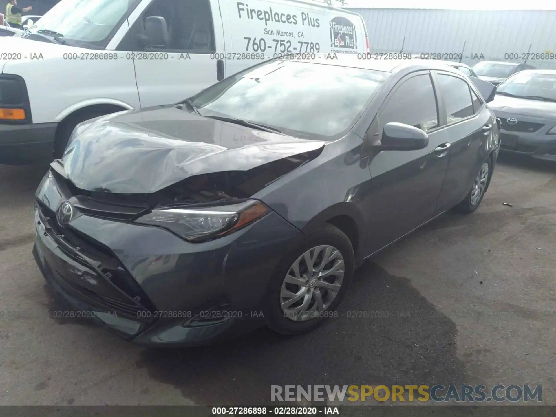 2 Photograph of a damaged car 5YFBURHE5KP911046 TOYOTA COROLLA 2019