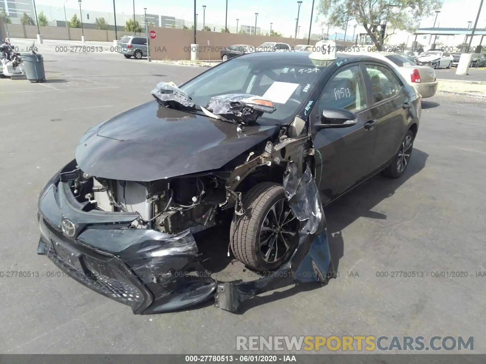 2 Photograph of a damaged car 5YFBURHE5KP918983 TOYOTA COROLLA 2019