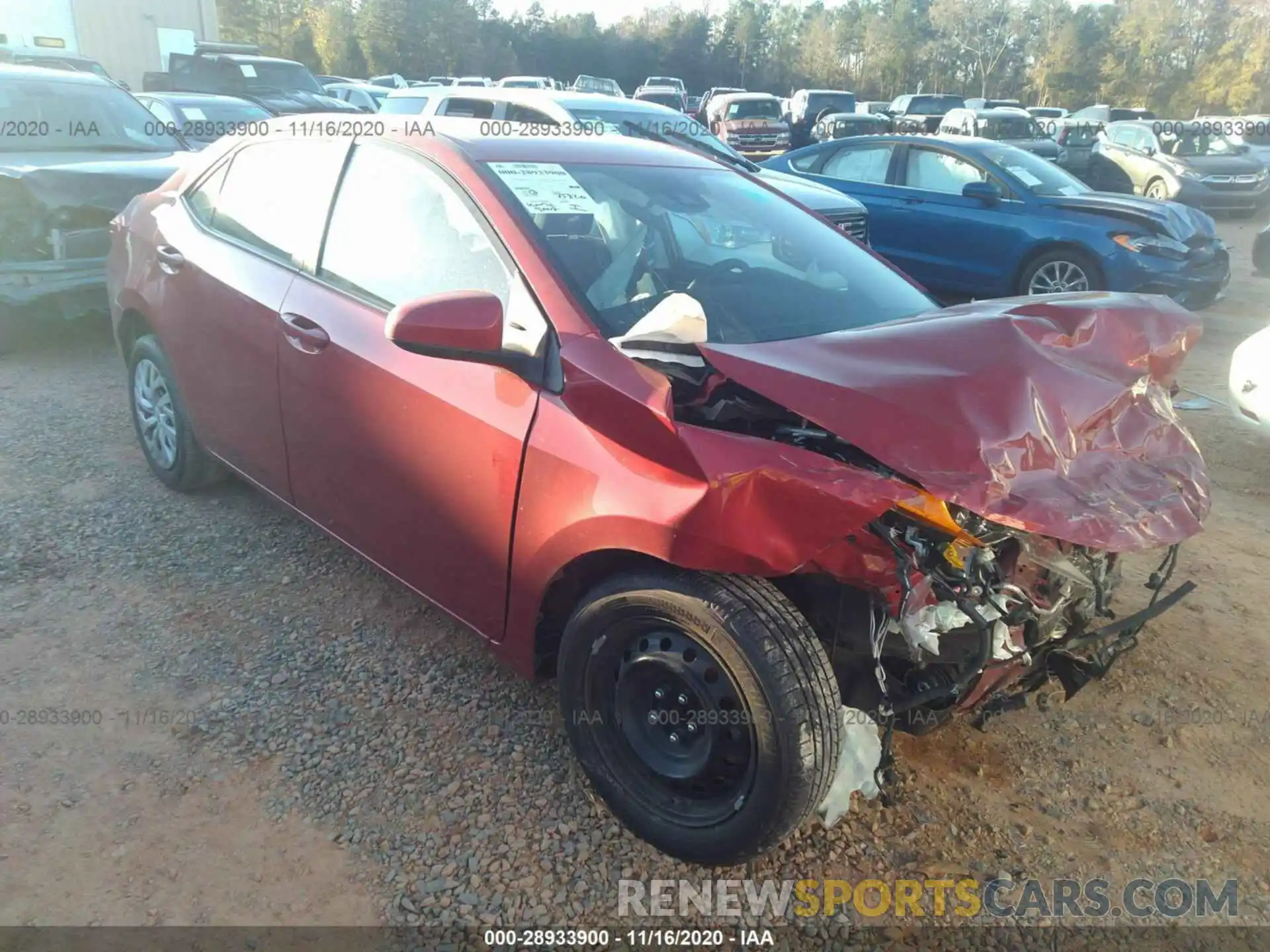 1 Photograph of a damaged car 5YFBURHE5KP921186 TOYOTA COROLLA 2019