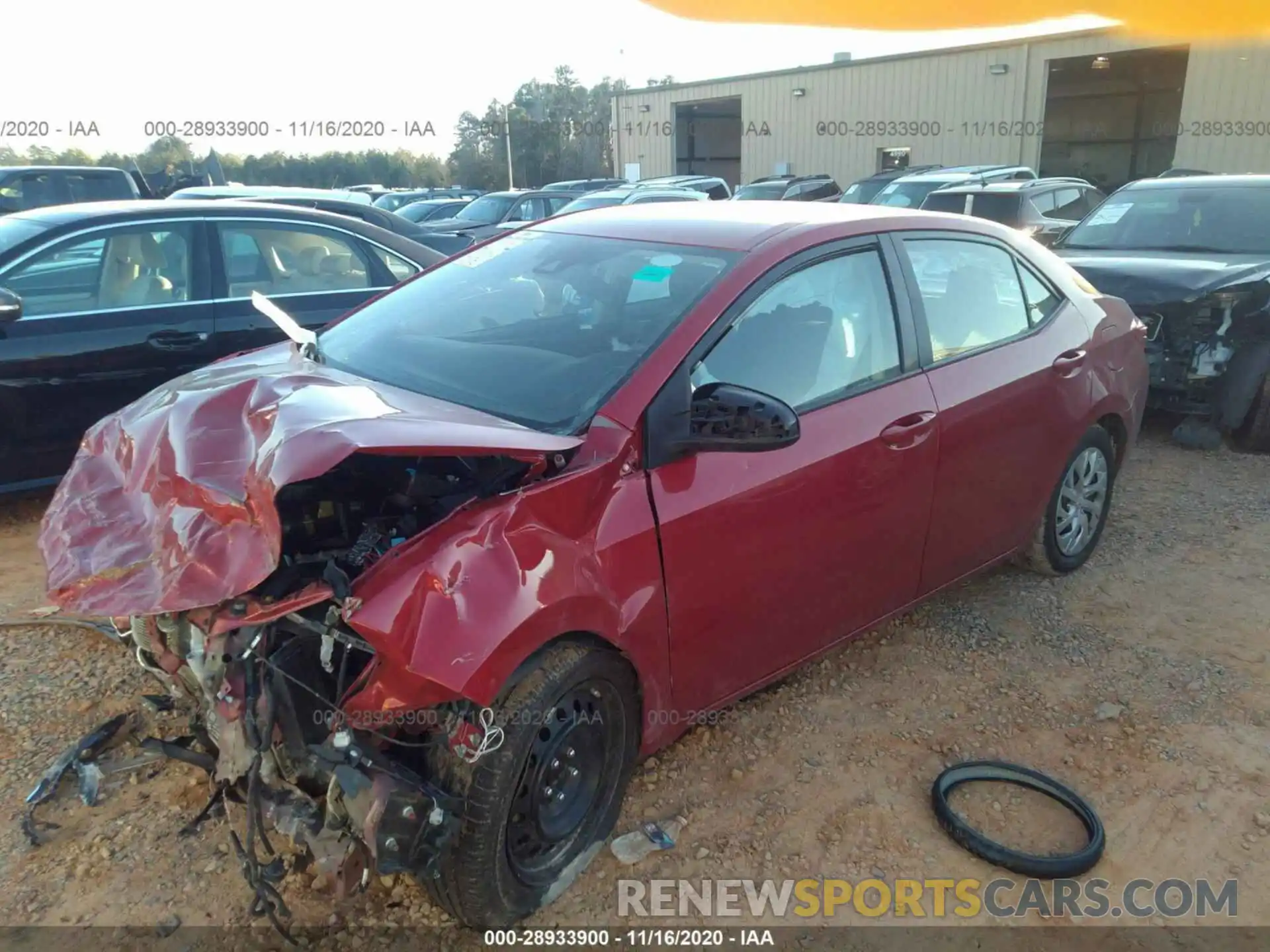 2 Photograph of a damaged car 5YFBURHE5KP921186 TOYOTA COROLLA 2019