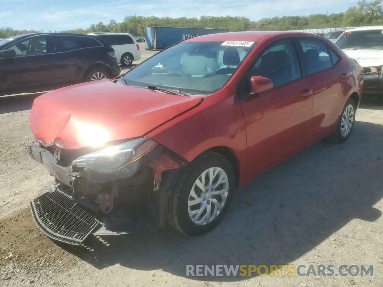 1 Photograph of a damaged car 5YFBURHE5KP927134 TOYOTA COROLLA 2019