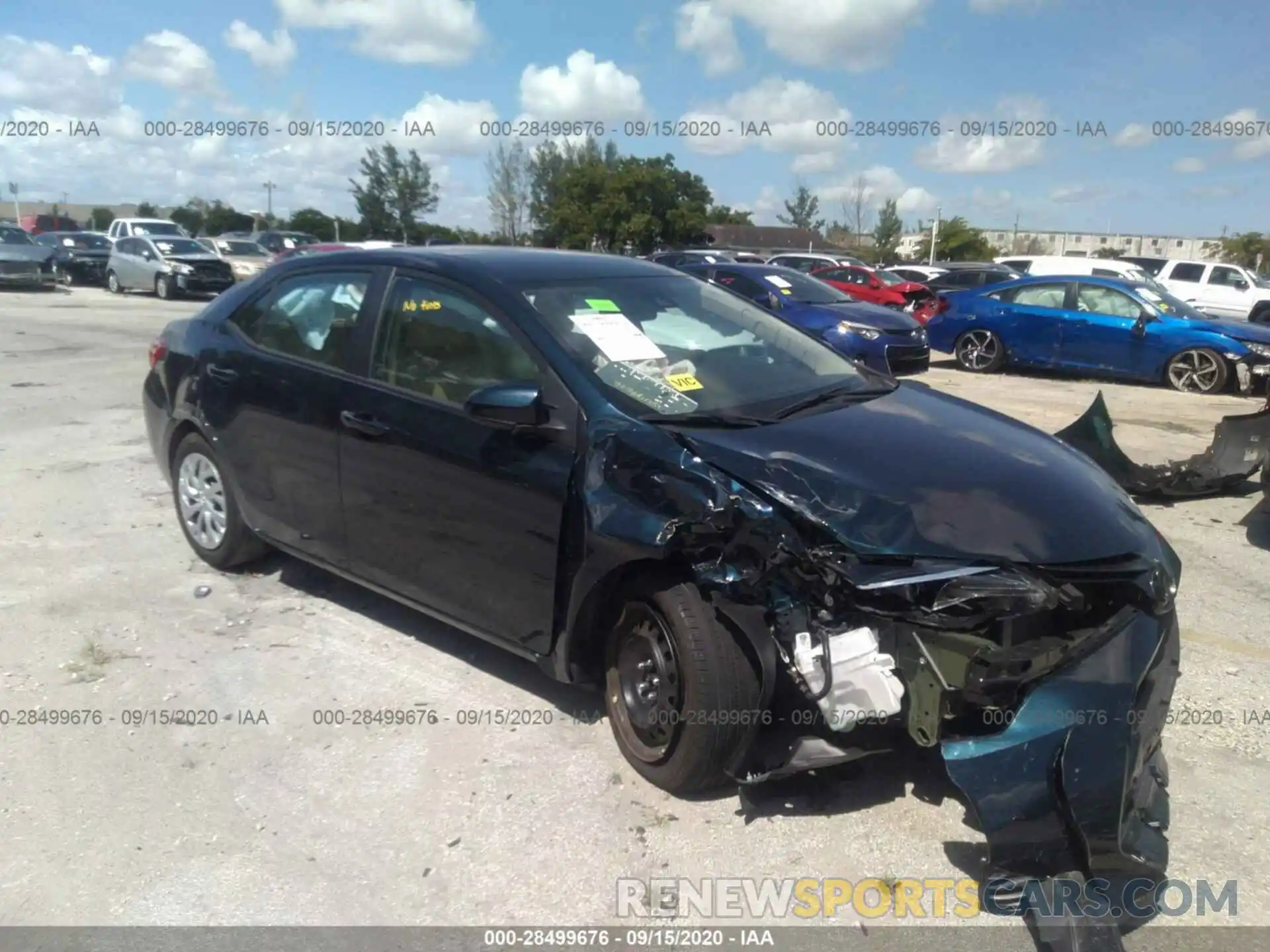 1 Photograph of a damaged car 5YFBURHE5KP939705 TOYOTA COROLLA 2019