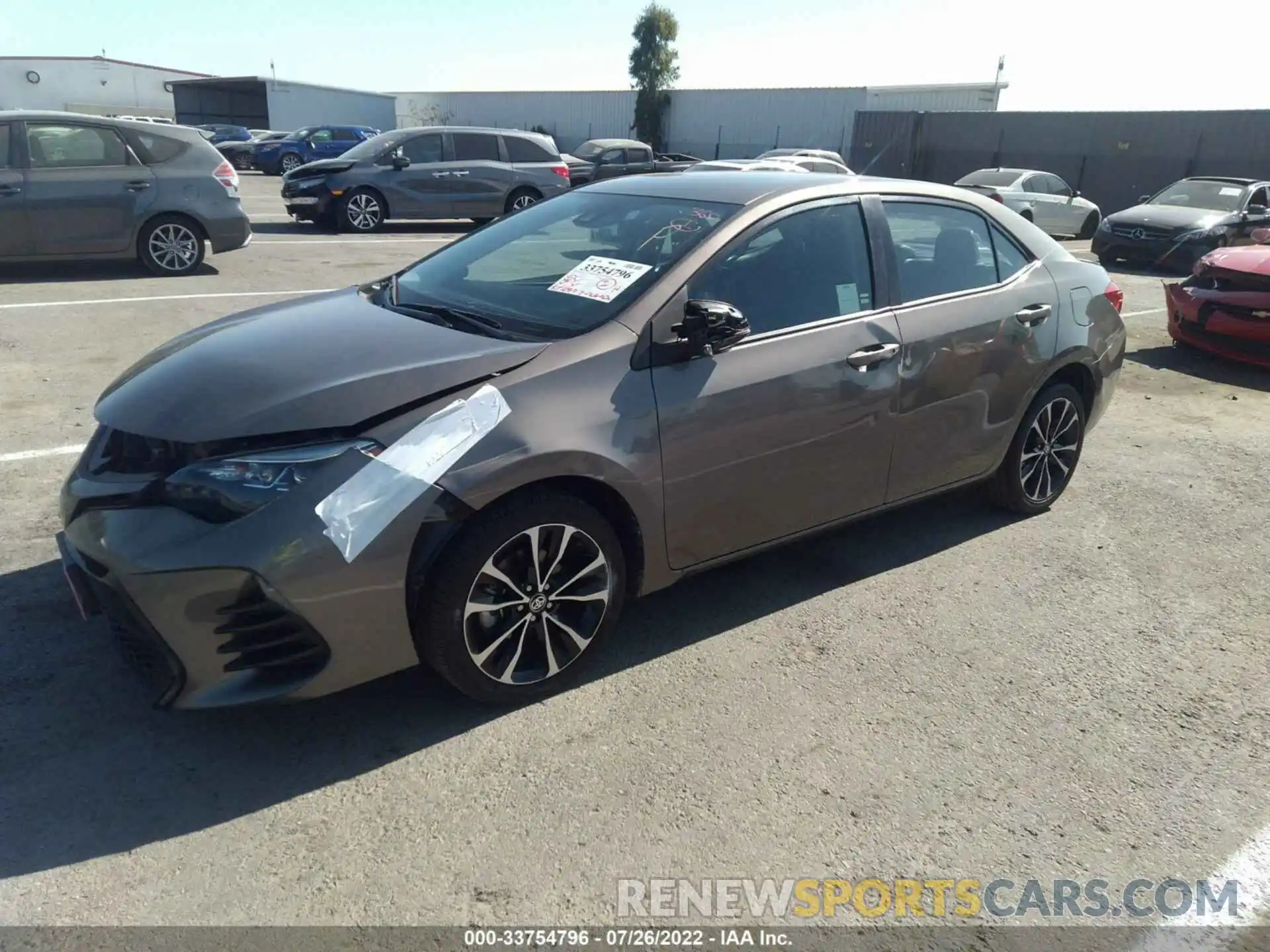 2 Photograph of a damaged car 5YFBURHE5KP947223 TOYOTA COROLLA 2019