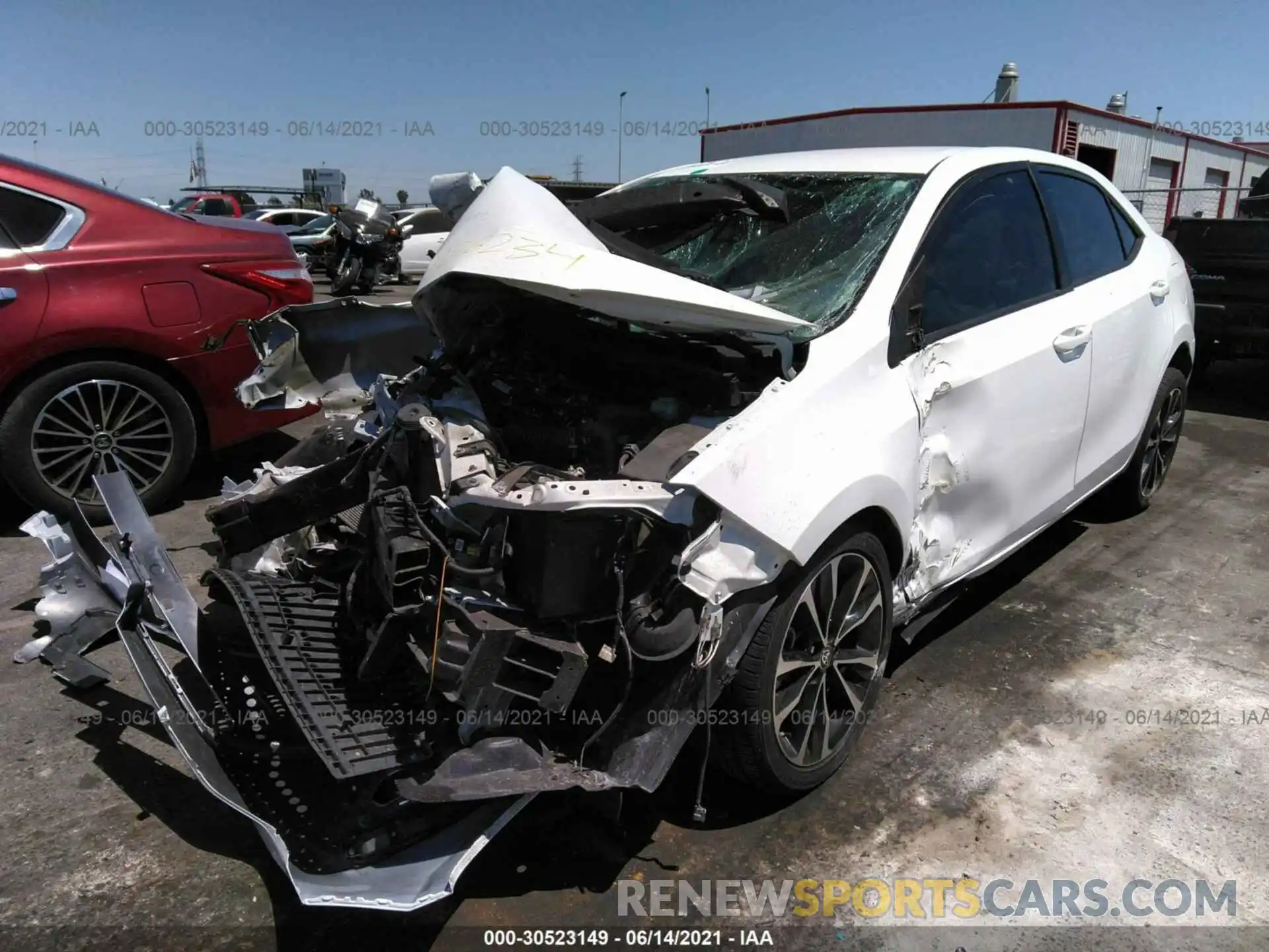 2 Photograph of a damaged car 5YFBURHE5KP947769 TOYOTA COROLLA 2019