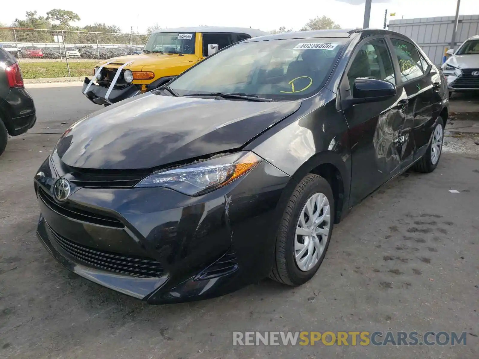 2 Photograph of a damaged car 5YFBURHE6KP856235 TOYOTA COROLLA 2019