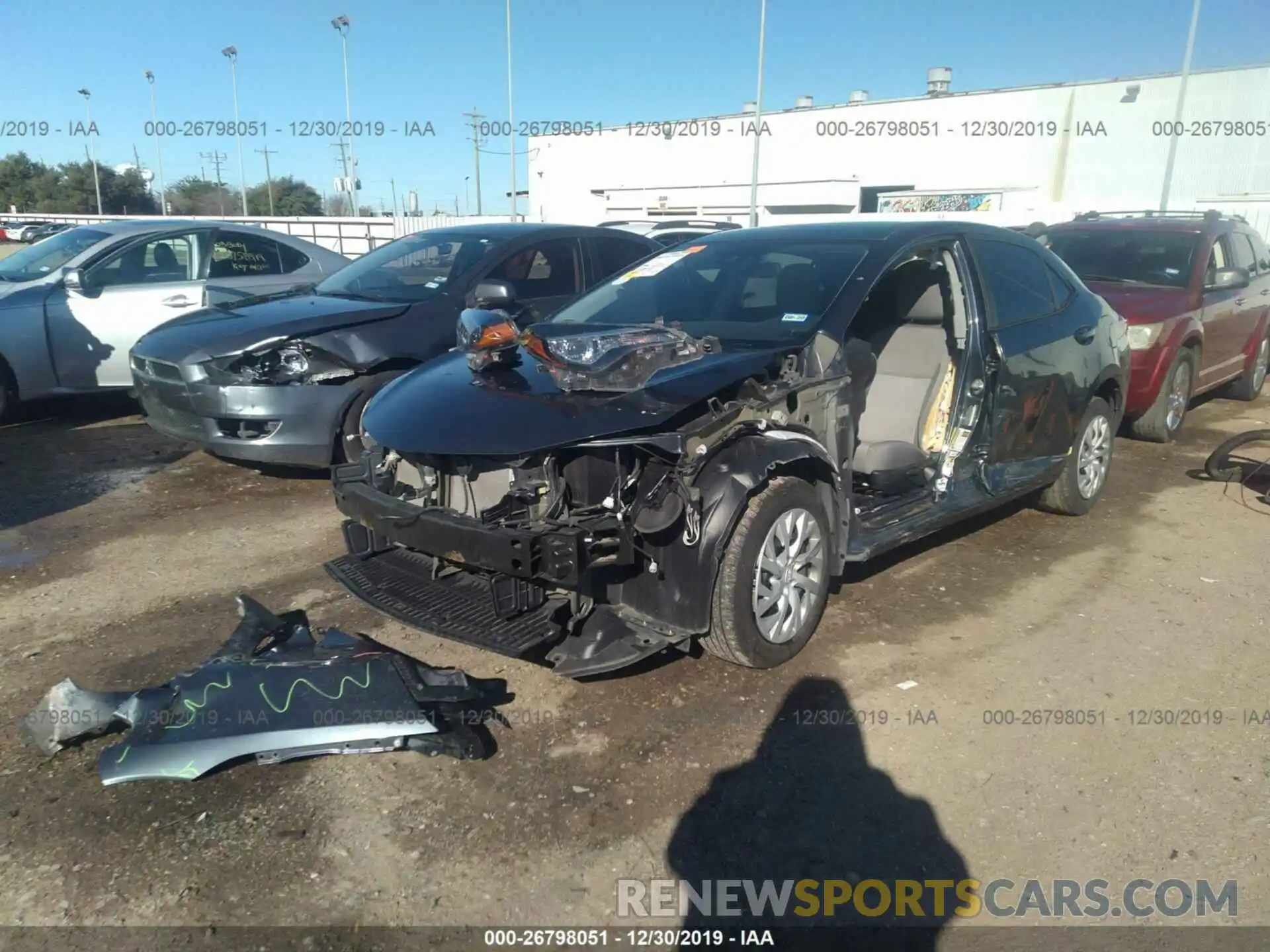 2 Photograph of a damaged car 5YFBURHE6KP860074 TOYOTA COROLLA 2019