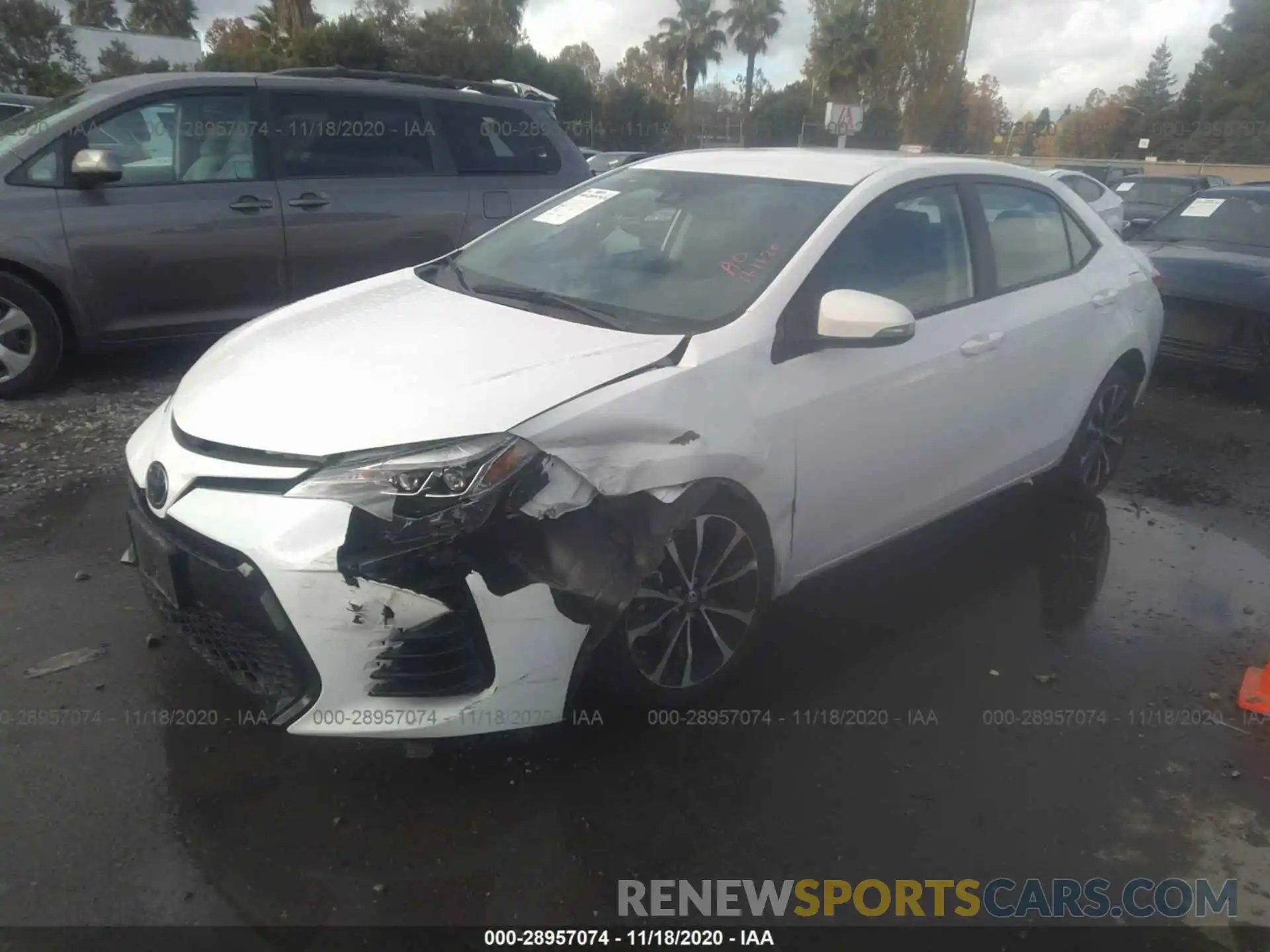 2 Photograph of a damaged car 5YFBURHE6KP870541 TOYOTA COROLLA 2019