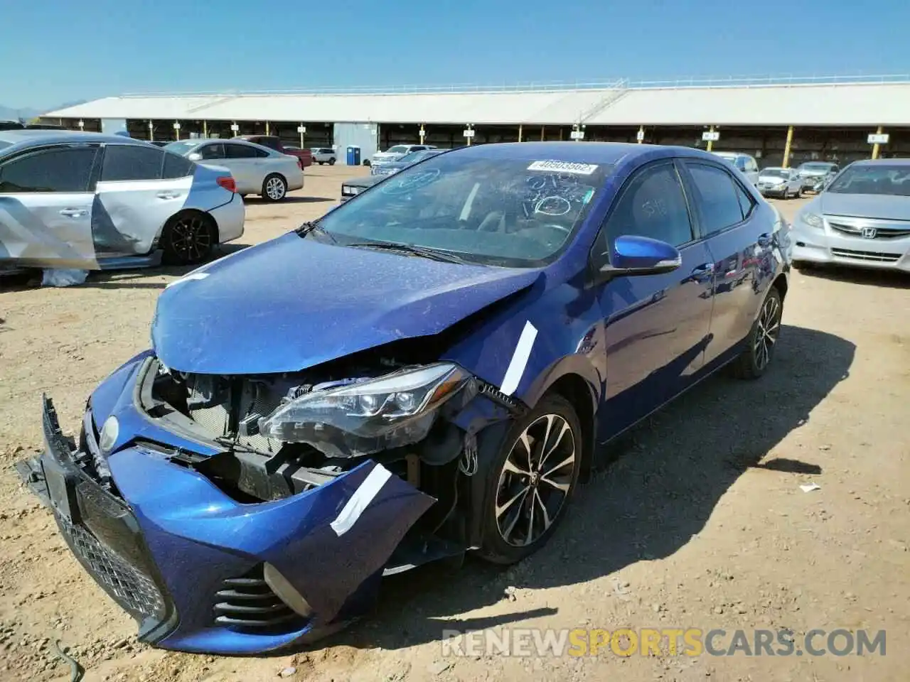 2 Photograph of a damaged car 5YFBURHE6KP873083 TOYOTA COROLLA 2019