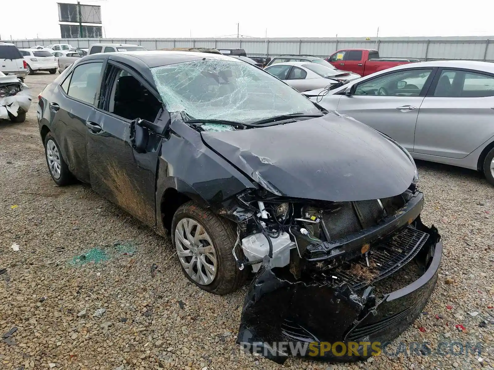 1 Photograph of a damaged car 5YFBURHE6KP874380 TOYOTA COROLLA 2019