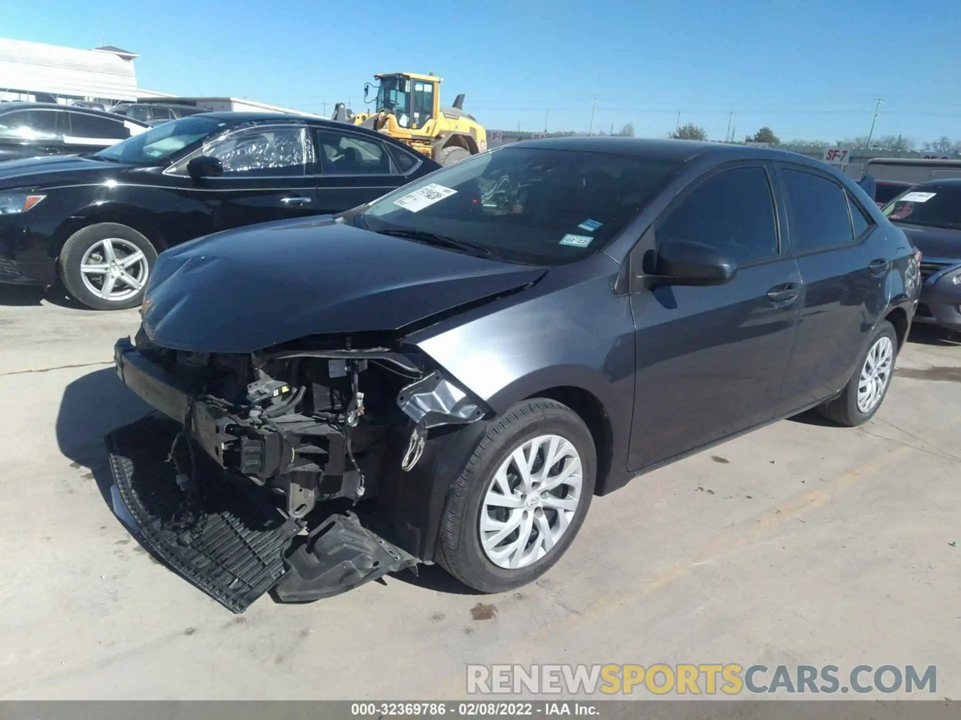 2 Photograph of a damaged car 5YFBURHE6KP877246 TOYOTA COROLLA 2019