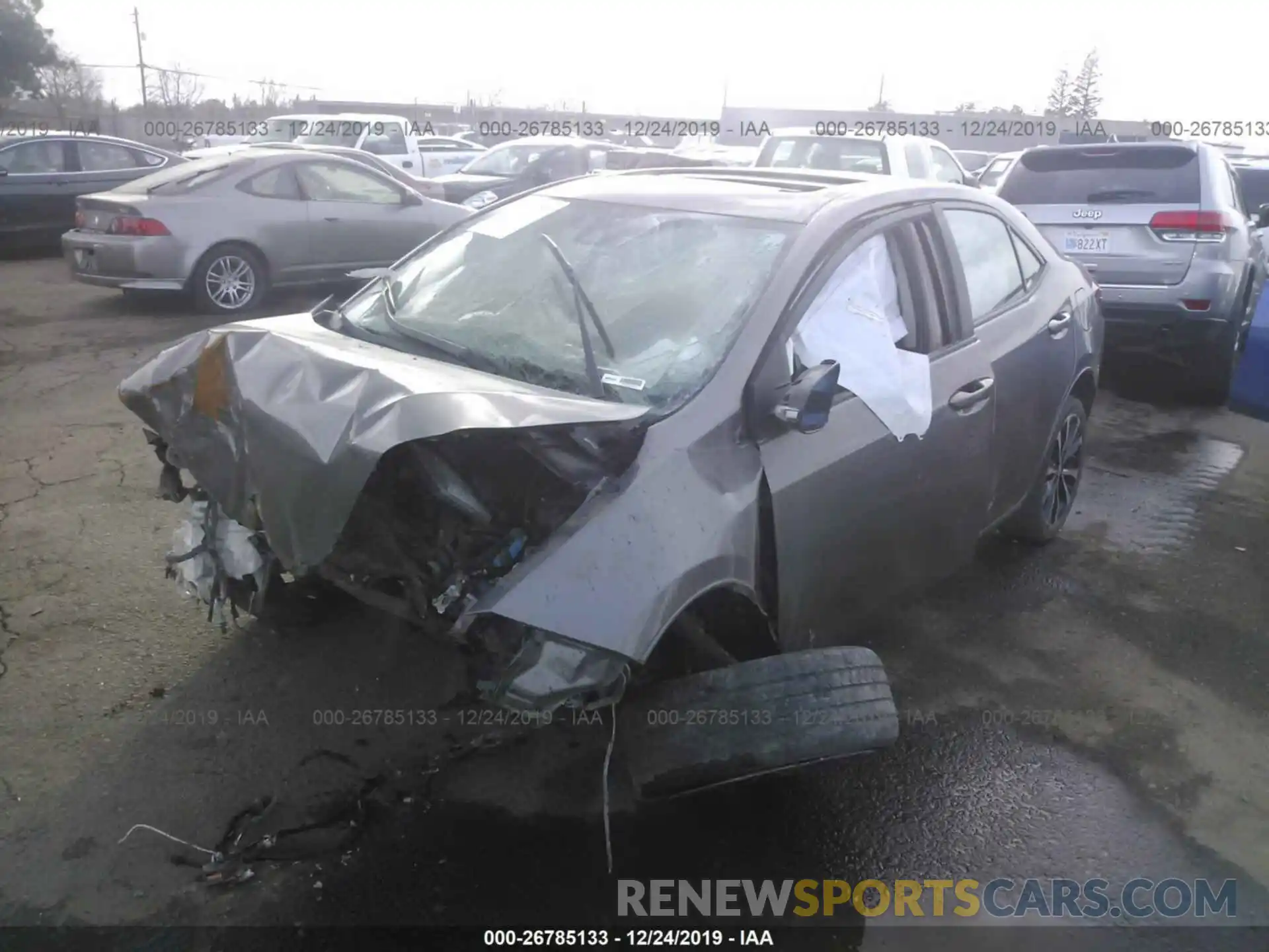 2 Photograph of a damaged car 5YFBURHE6KP877893 TOYOTA COROLLA 2019