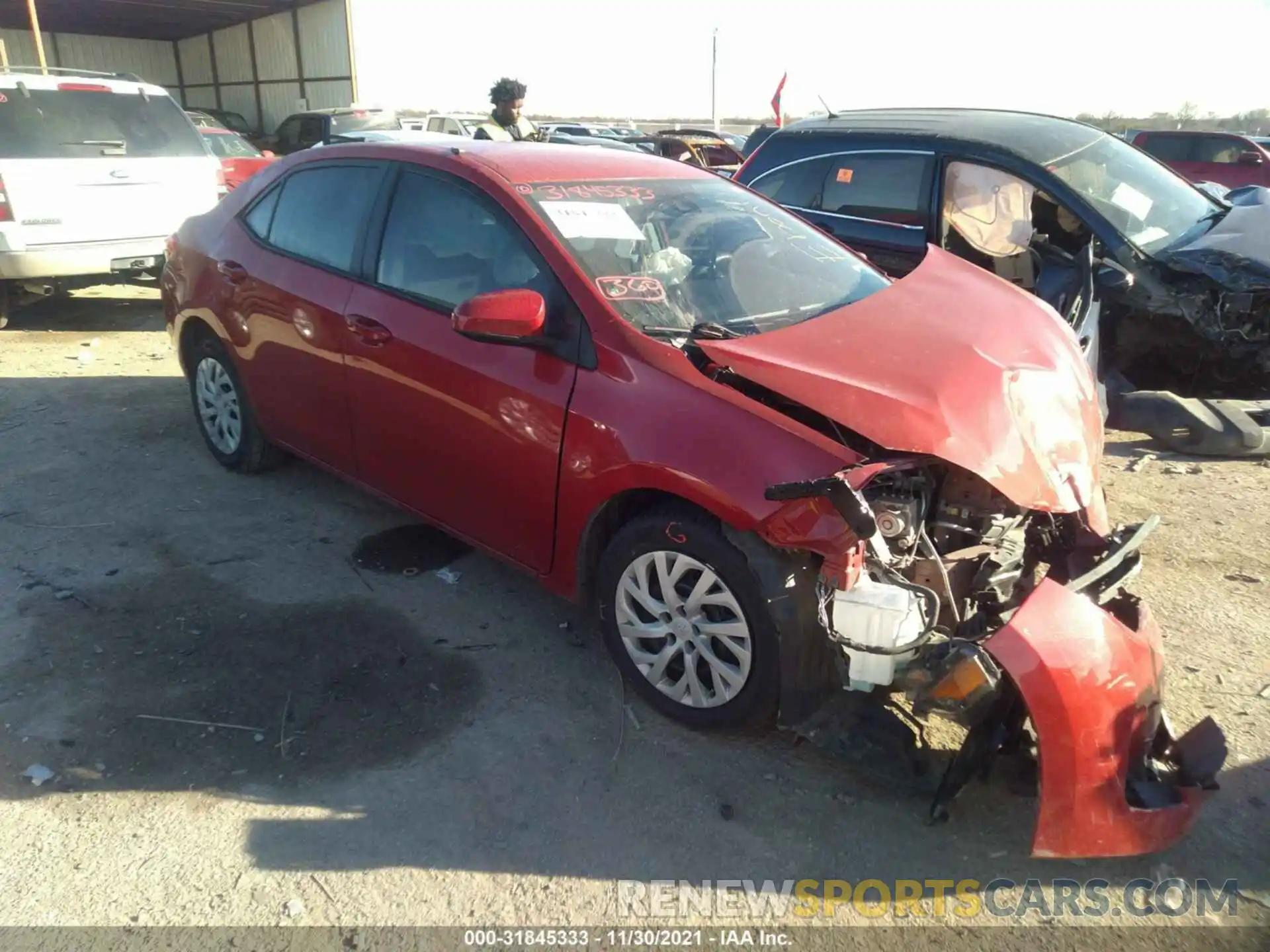 1 Photograph of a damaged car 5YFBURHE6KP878137 TOYOTA COROLLA 2019