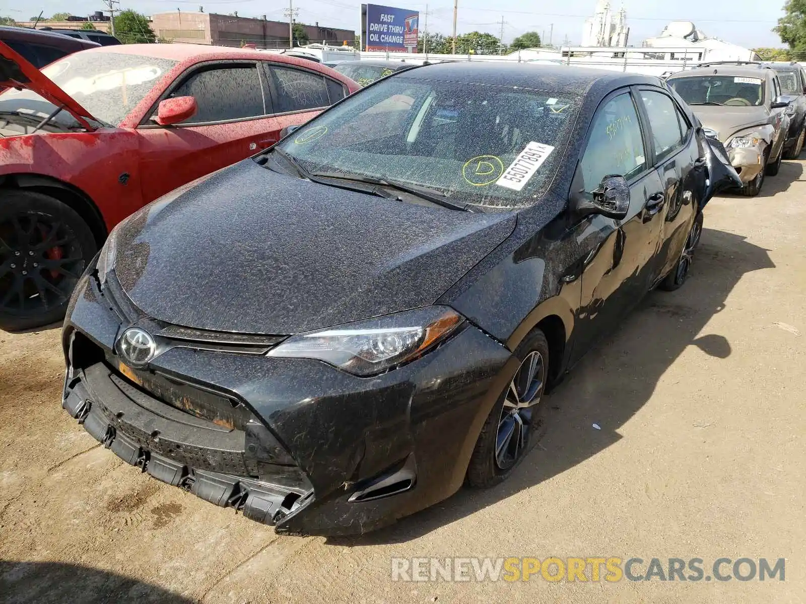 2 Photograph of a damaged car 5YFBURHE6KP879918 TOYOTA COROLLA 2019