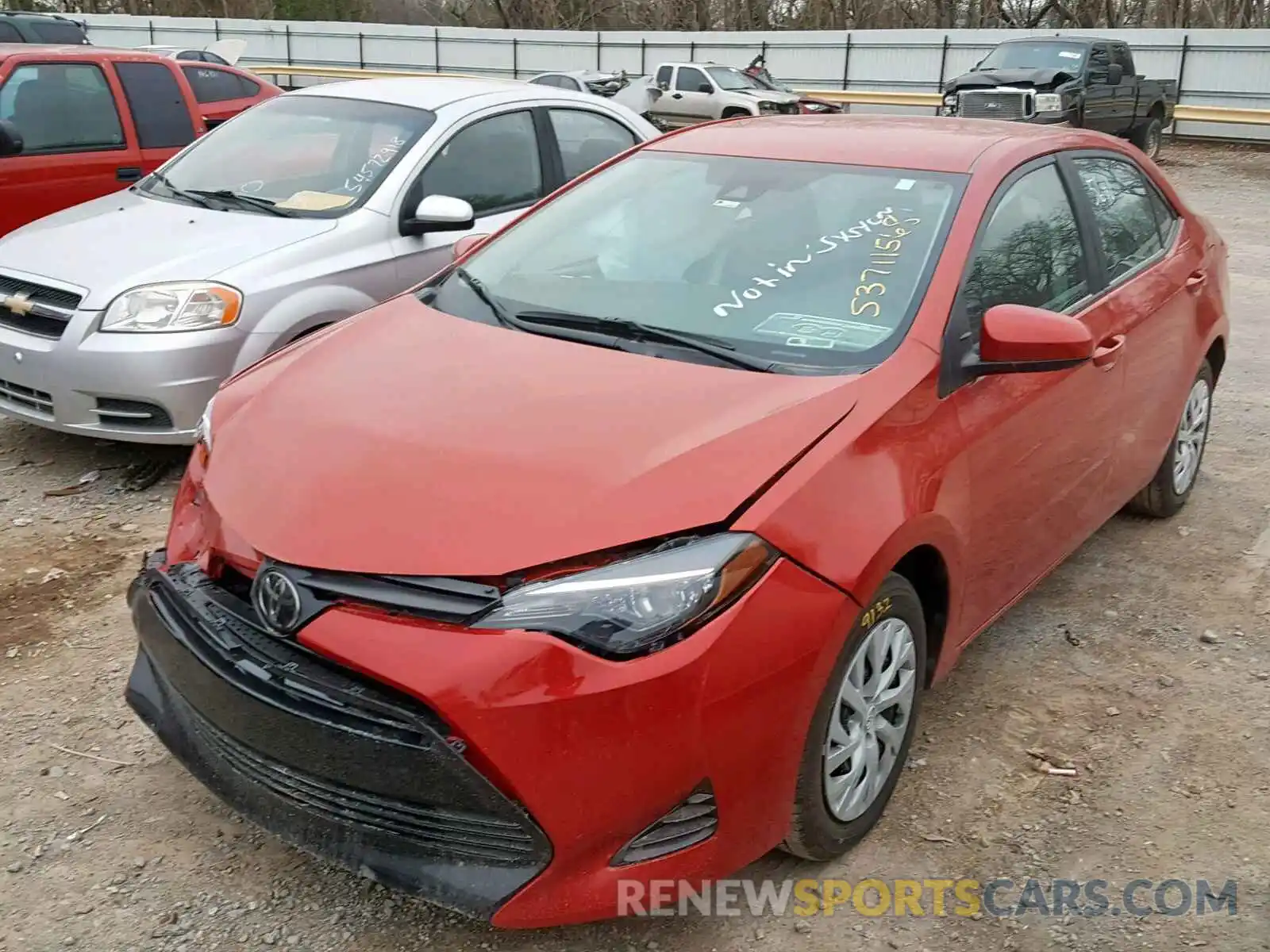 2 Photograph of a damaged car 5YFBURHE6KP883922 TOYOTA COROLLA 2019