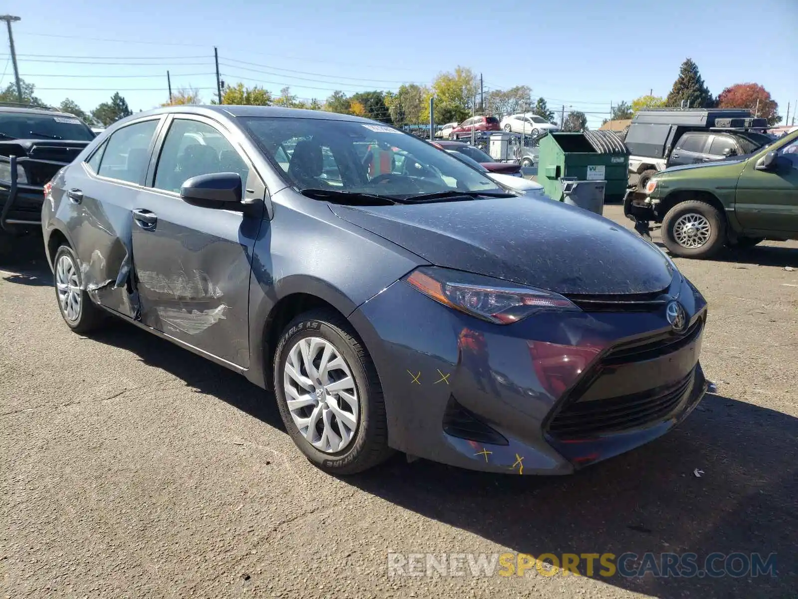 1 Photograph of a damaged car 5YFBURHE6KP885704 TOYOTA COROLLA 2019