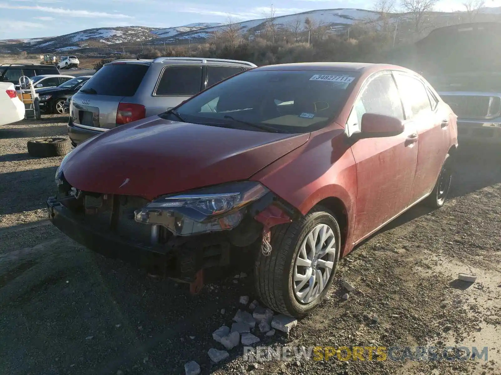 2 Photograph of a damaged car 5YFBURHE6KP898436 TOYOTA COROLLA 2019