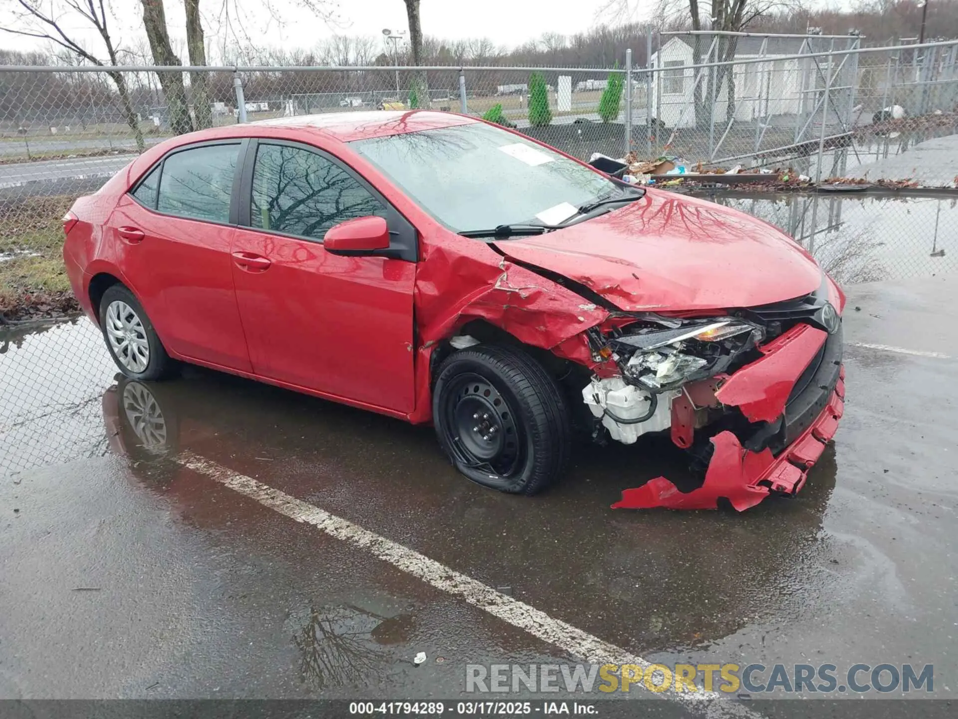 1 Photograph of a damaged car 5YFBURHE6KP907992 TOYOTA COROLLA 2019