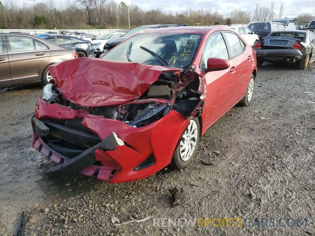 2 Photograph of a damaged car 5YFBURHE6KP914408 TOYOTA COROLLA 2019