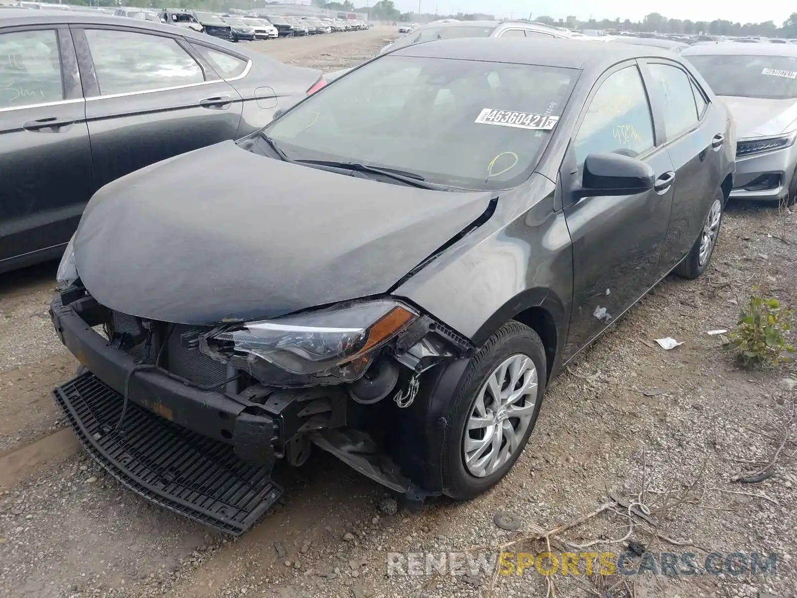 2 Photograph of a damaged car 5YFBURHE6KP920273 TOYOTA COROLLA 2019