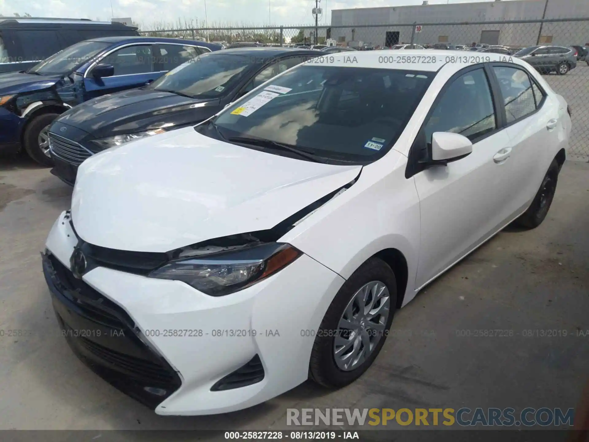 2 Photograph of a damaged car 5YFBURHE6KP921262 TOYOTA COROLLA 2019