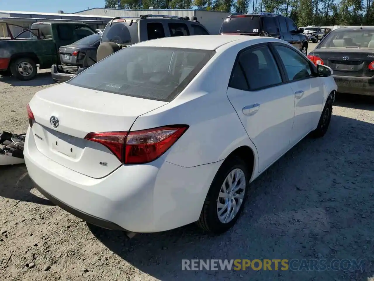 4 Photograph of a damaged car 5YFBURHE6KP921679 TOYOTA COROLLA 2019