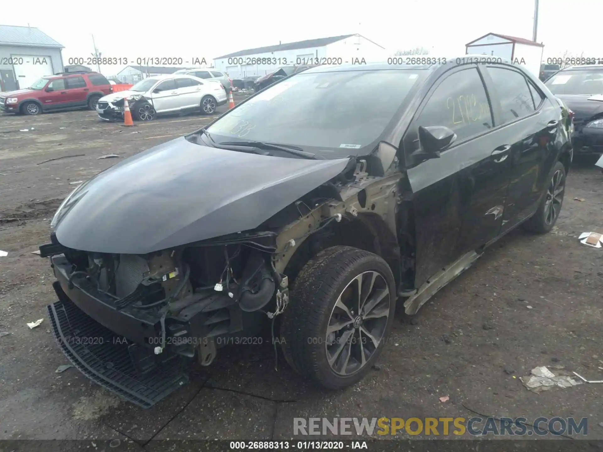 2 Photograph of a damaged car 5YFBURHE6KP929538 TOYOTA COROLLA 2019