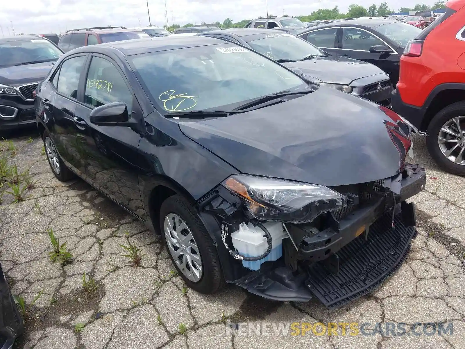 1 Photograph of a damaged car 5YFBURHE6KP933590 TOYOTA COROLLA 2019