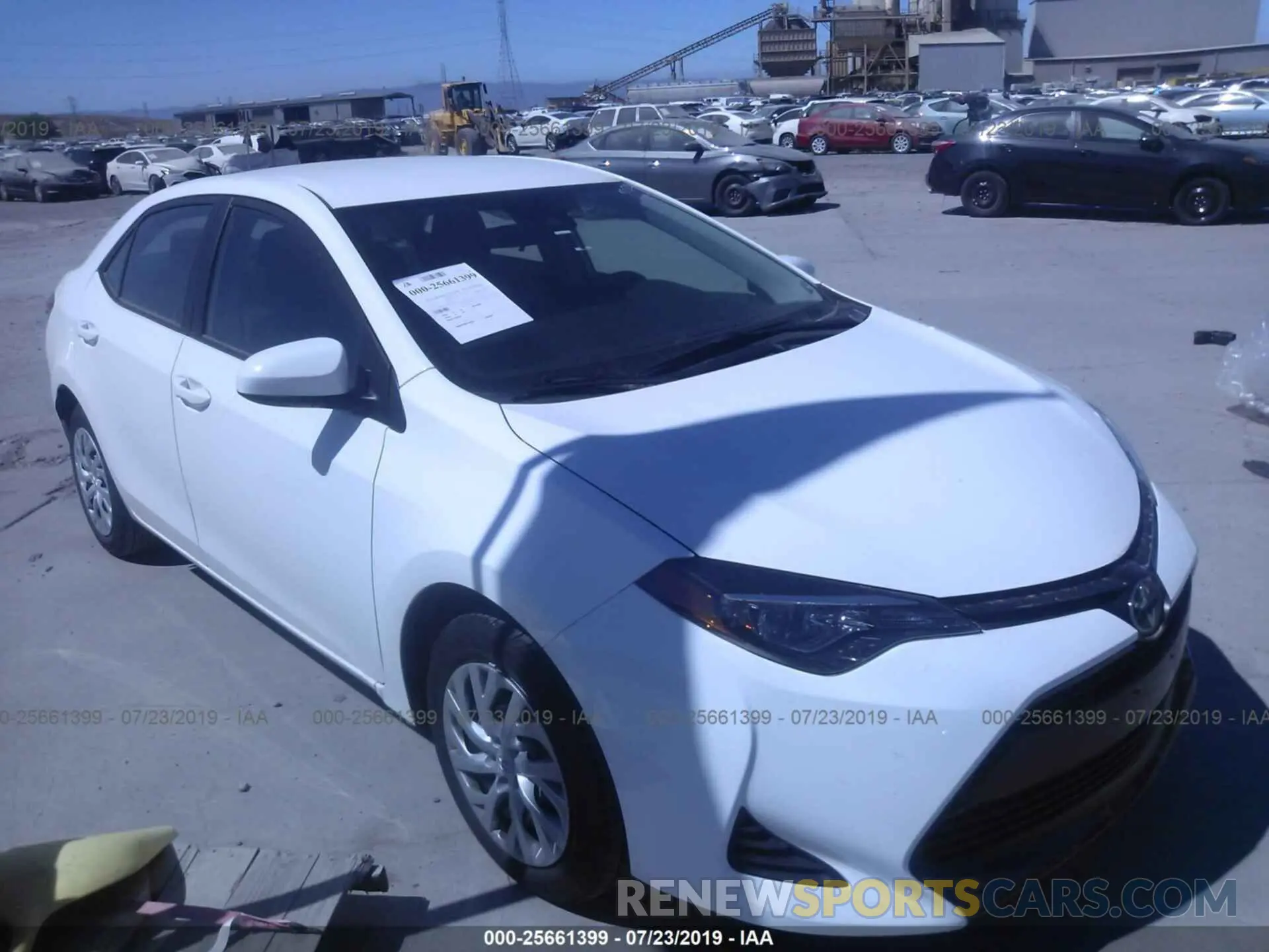 1 Photograph of a damaged car 5YFBURHE6KP936912 TOYOTA COROLLA 2019