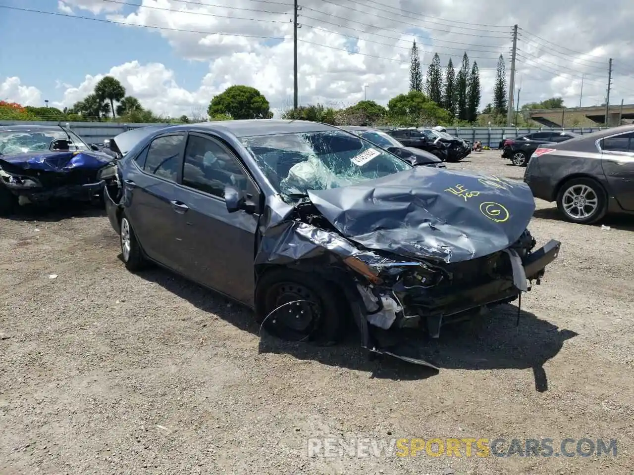 1 Photograph of a damaged car 5YFBURHE6KP937817 TOYOTA COROLLA 2019