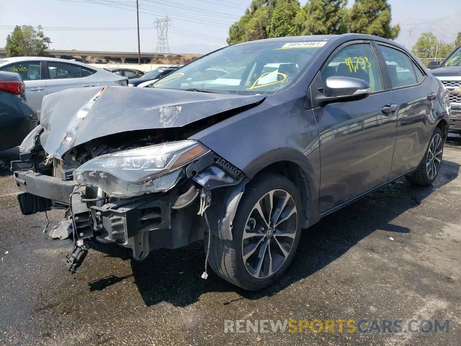 2 Photograph of a damaged car 5YFBURHE6KP940393 TOYOTA COROLLA 2019