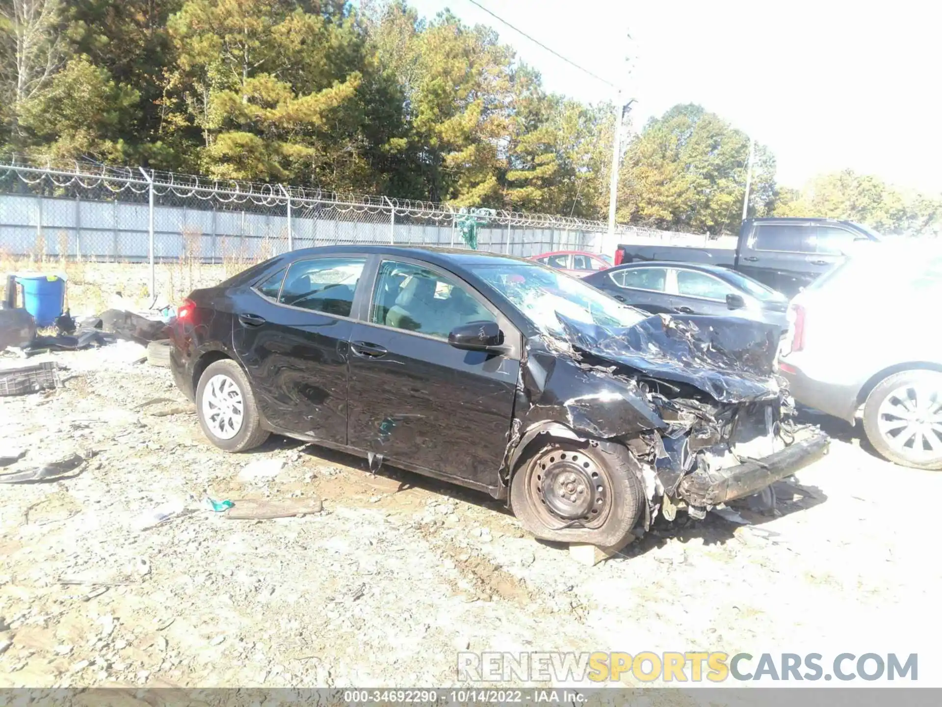 1 Photograph of a damaged car 5YFBURHE6KP941821 TOYOTA COROLLA 2019