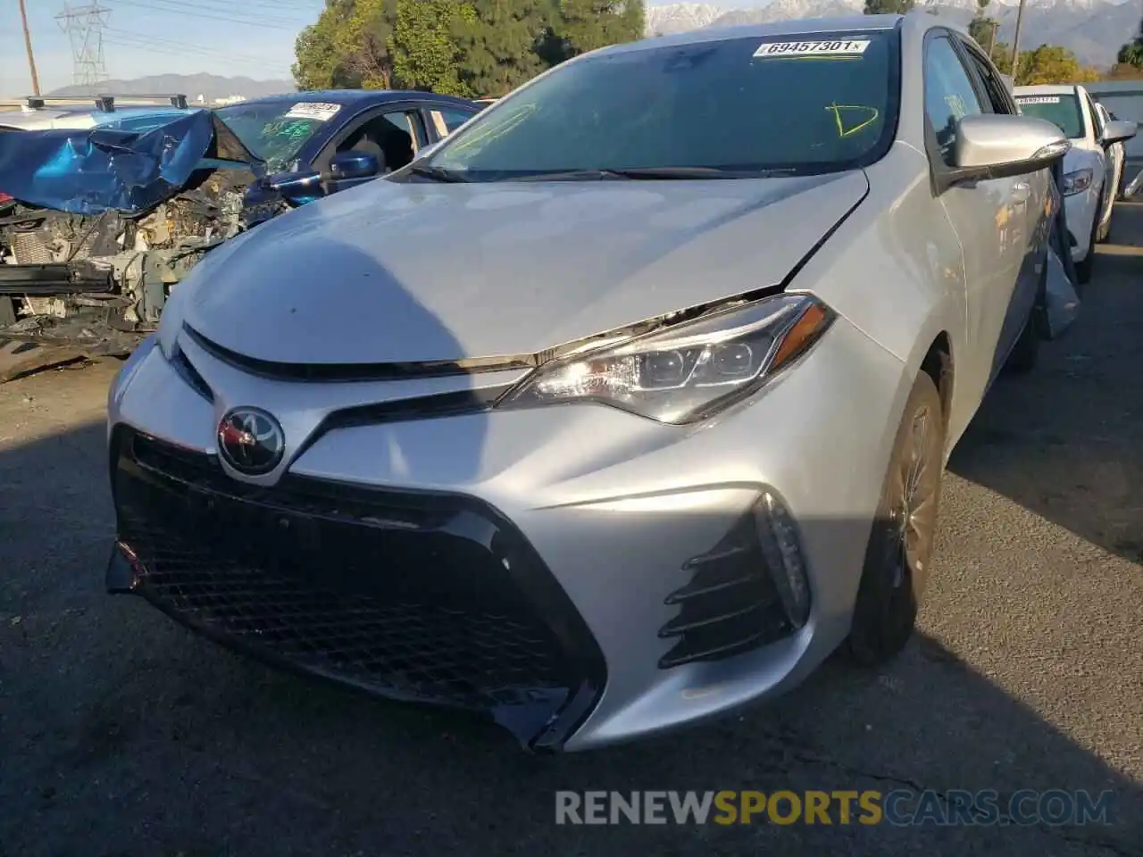 2 Photograph of a damaged car 5YFBURHE7KP857748 TOYOTA COROLLA 2019