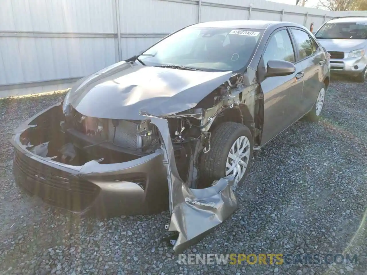 2 Photograph of a damaged car 5YFBURHE7KP858172 TOYOTA COROLLA 2019