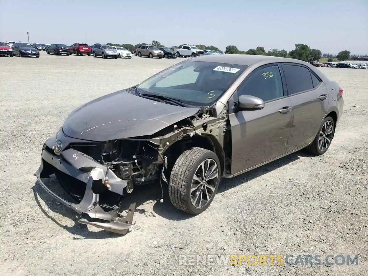 2 Photograph of a damaged car 5YFBURHE7KP866899 TOYOTA COROLLA 2019