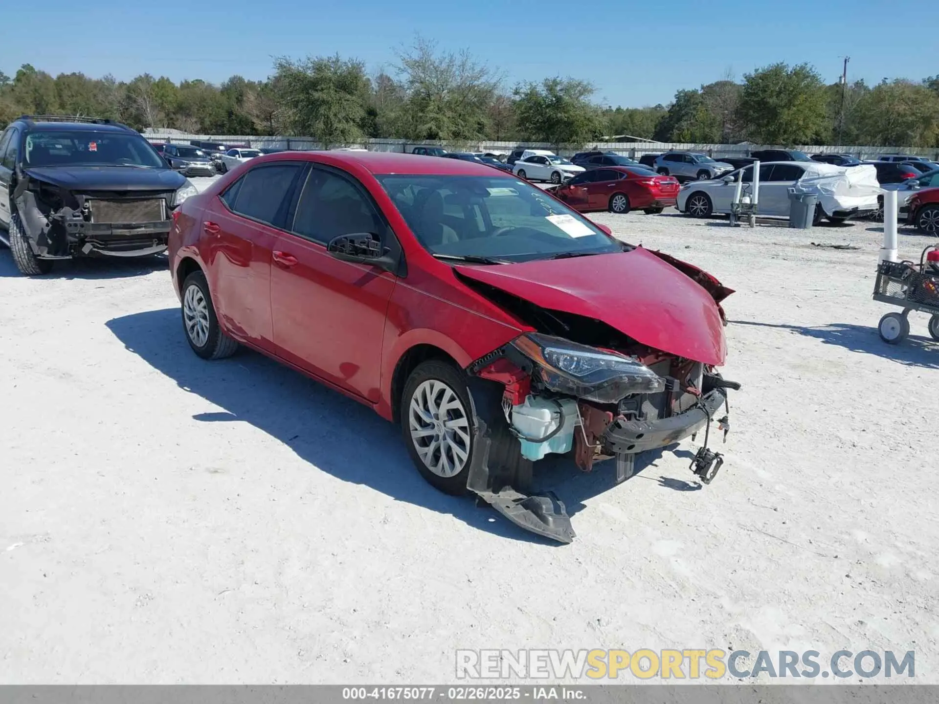 1 Photograph of a damaged car 5YFBURHE7KP867213 TOYOTA COROLLA 2019