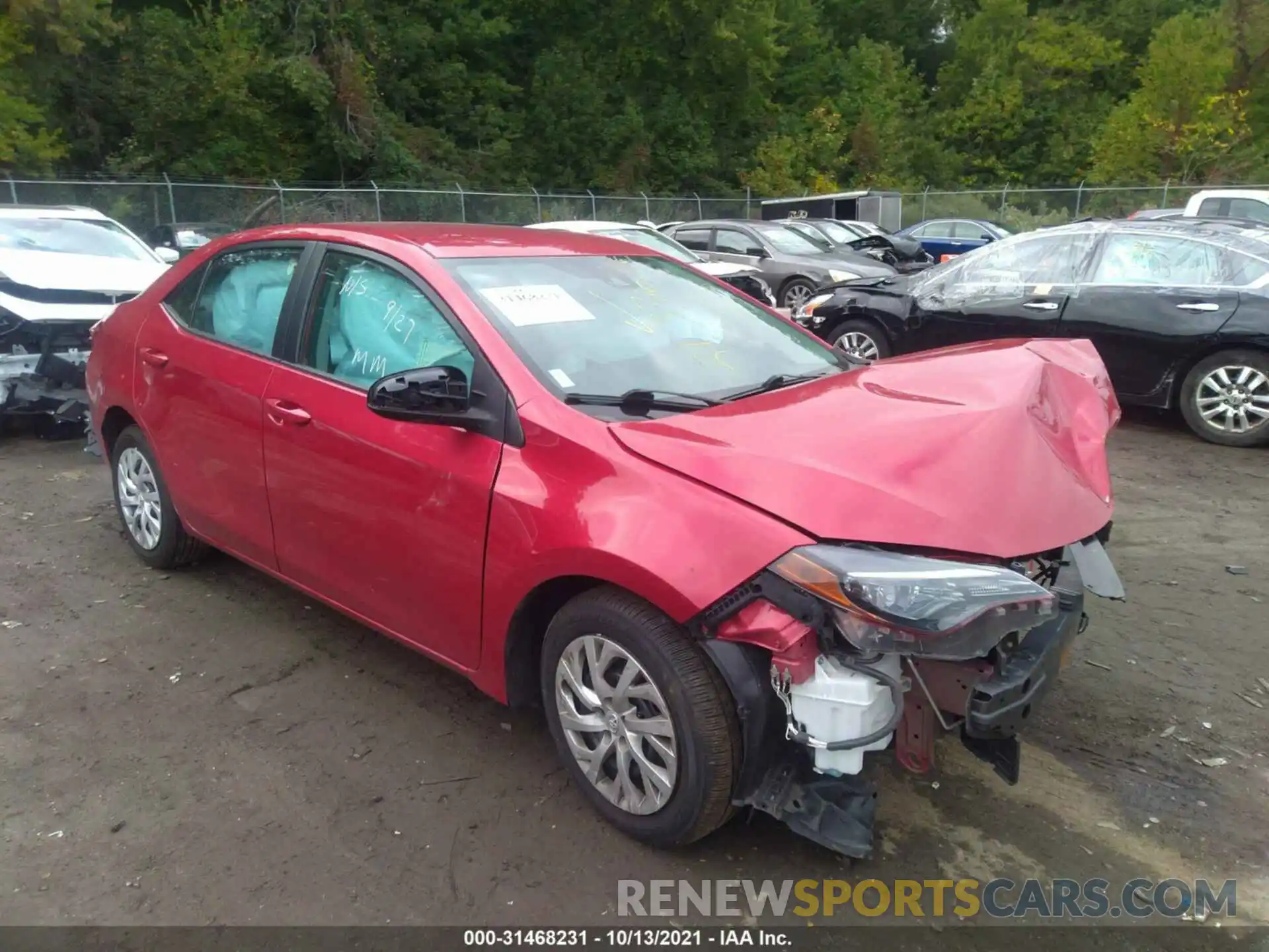 1 Photograph of a damaged car 5YFBURHE7KP870886 TOYOTA COROLLA 2019