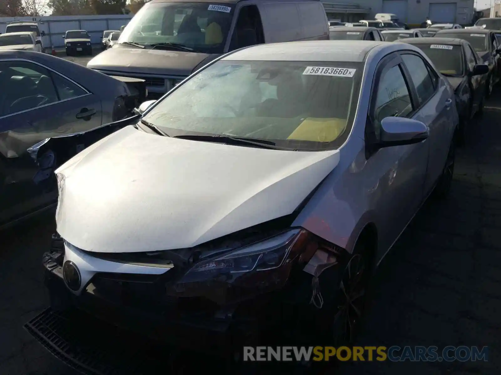 2 Photograph of a damaged car 5YFBURHE7KP875411 TOYOTA COROLLA 2019