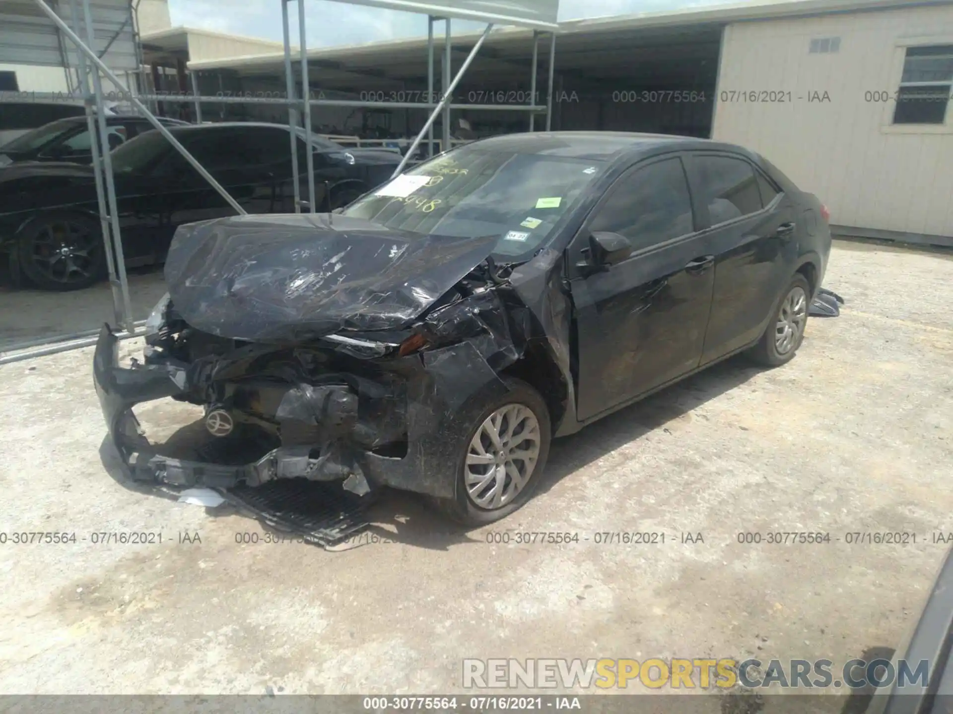 2 Photograph of a damaged car 5YFBURHE7KP877448 TOYOTA COROLLA 2019