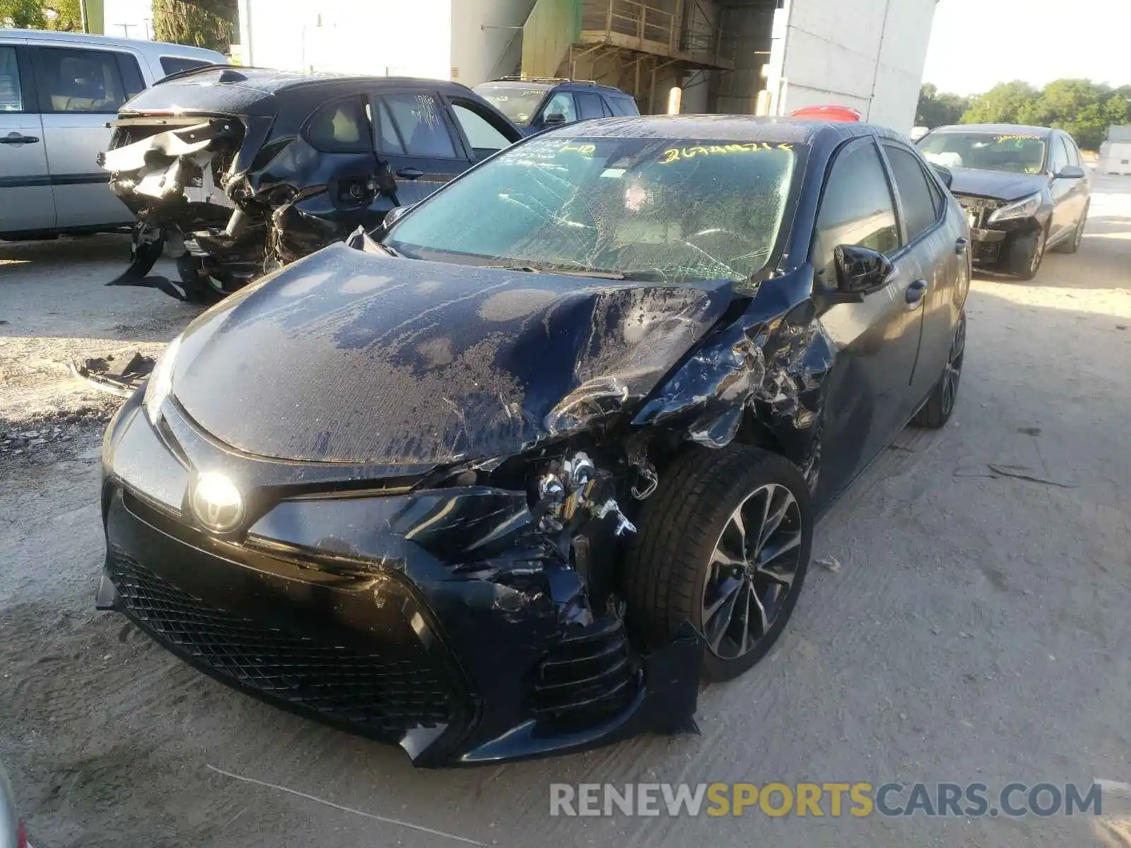 2 Photograph of a damaged car 5YFBURHE7KP878809 TOYOTA COROLLA 2019