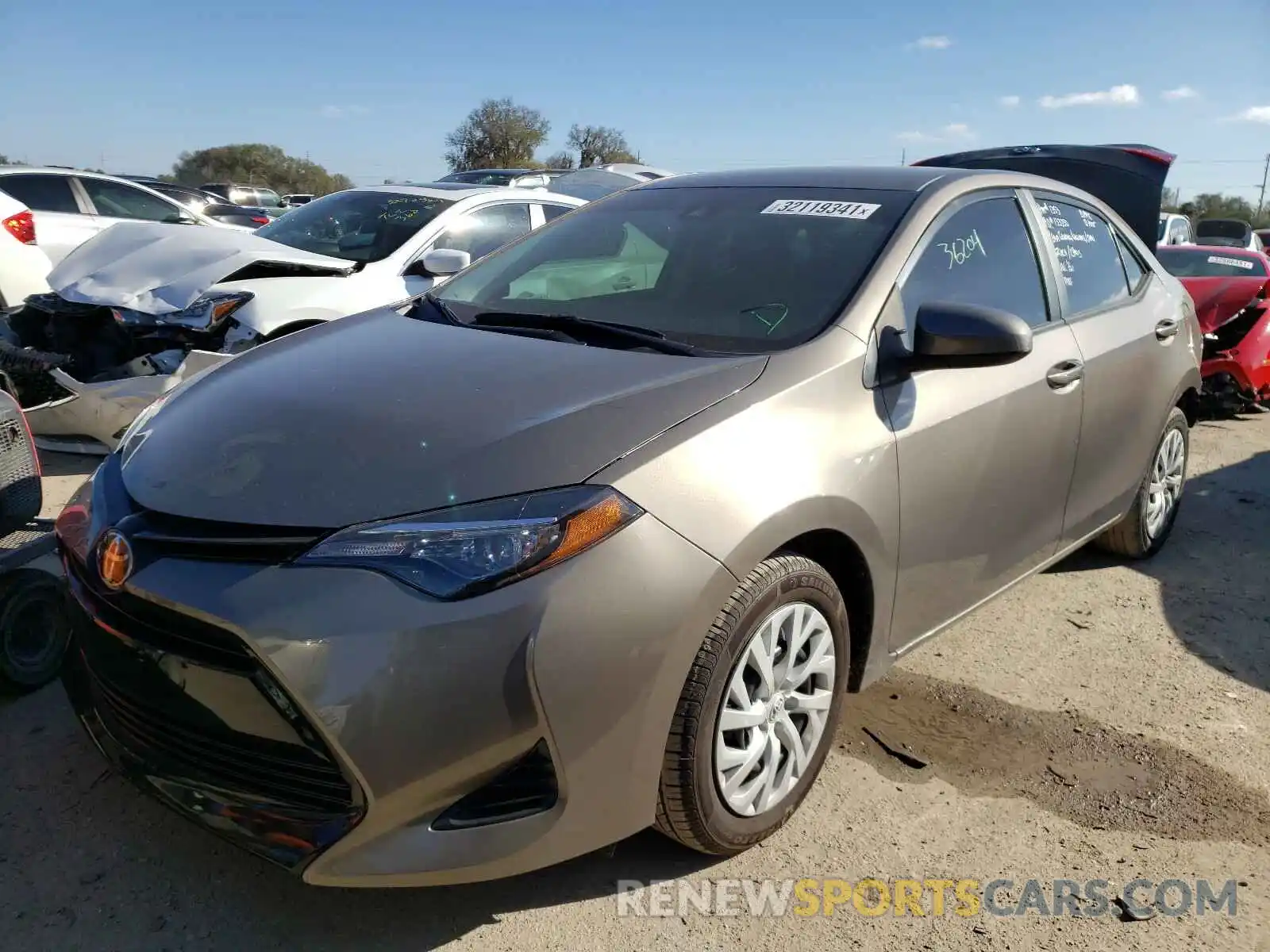 2 Photograph of a damaged car 5YFBURHE7KP881774 TOYOTA COROLLA 2019