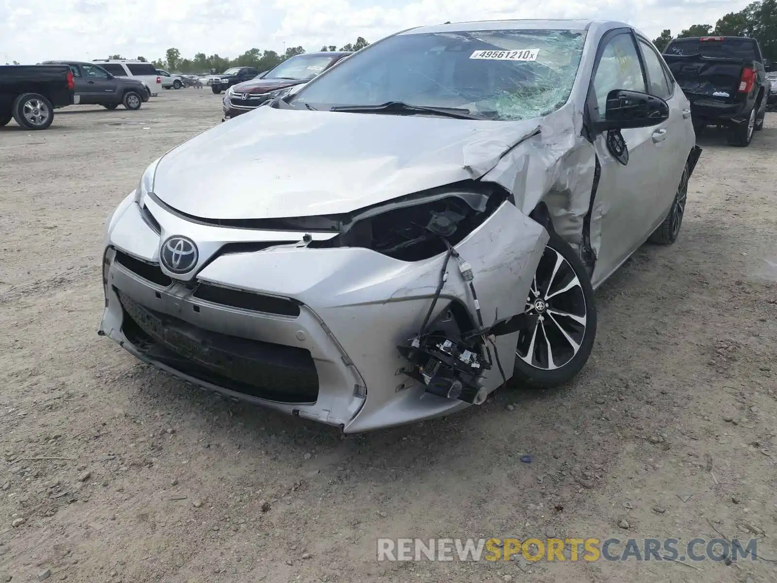 2 Photograph of a damaged car 5YFBURHE7KP882133 TOYOTA COROLLA 2019