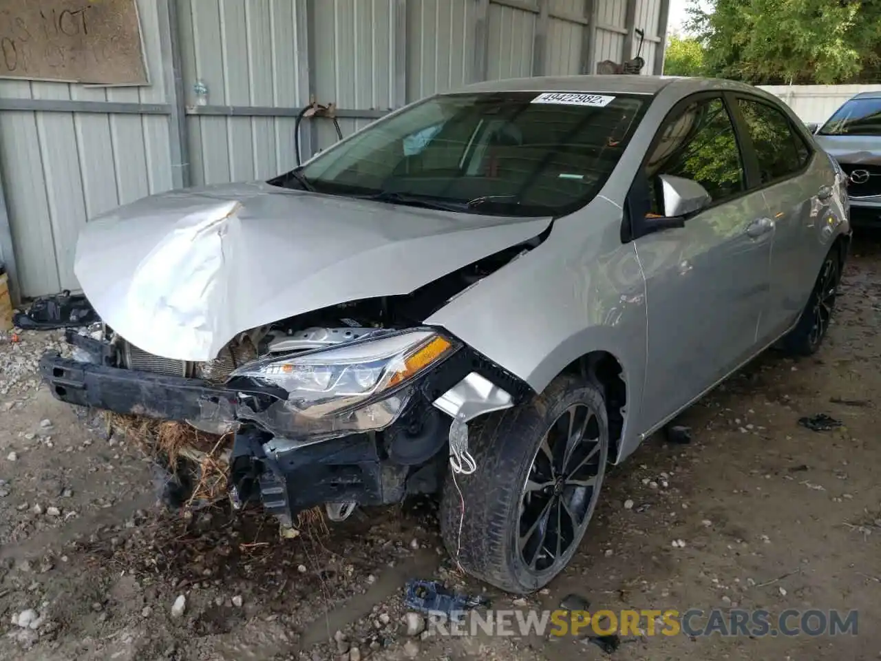 2 Photograph of a damaged car 5YFBURHE7KP882424 TOYOTA COROLLA 2019