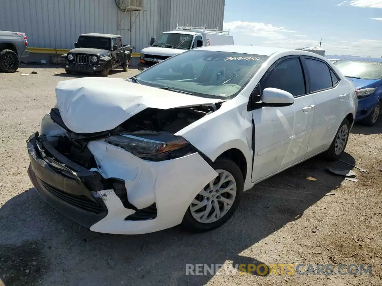 1 Photograph of a damaged car 5YFBURHE7KP883007 TOYOTA COROLLA 2019