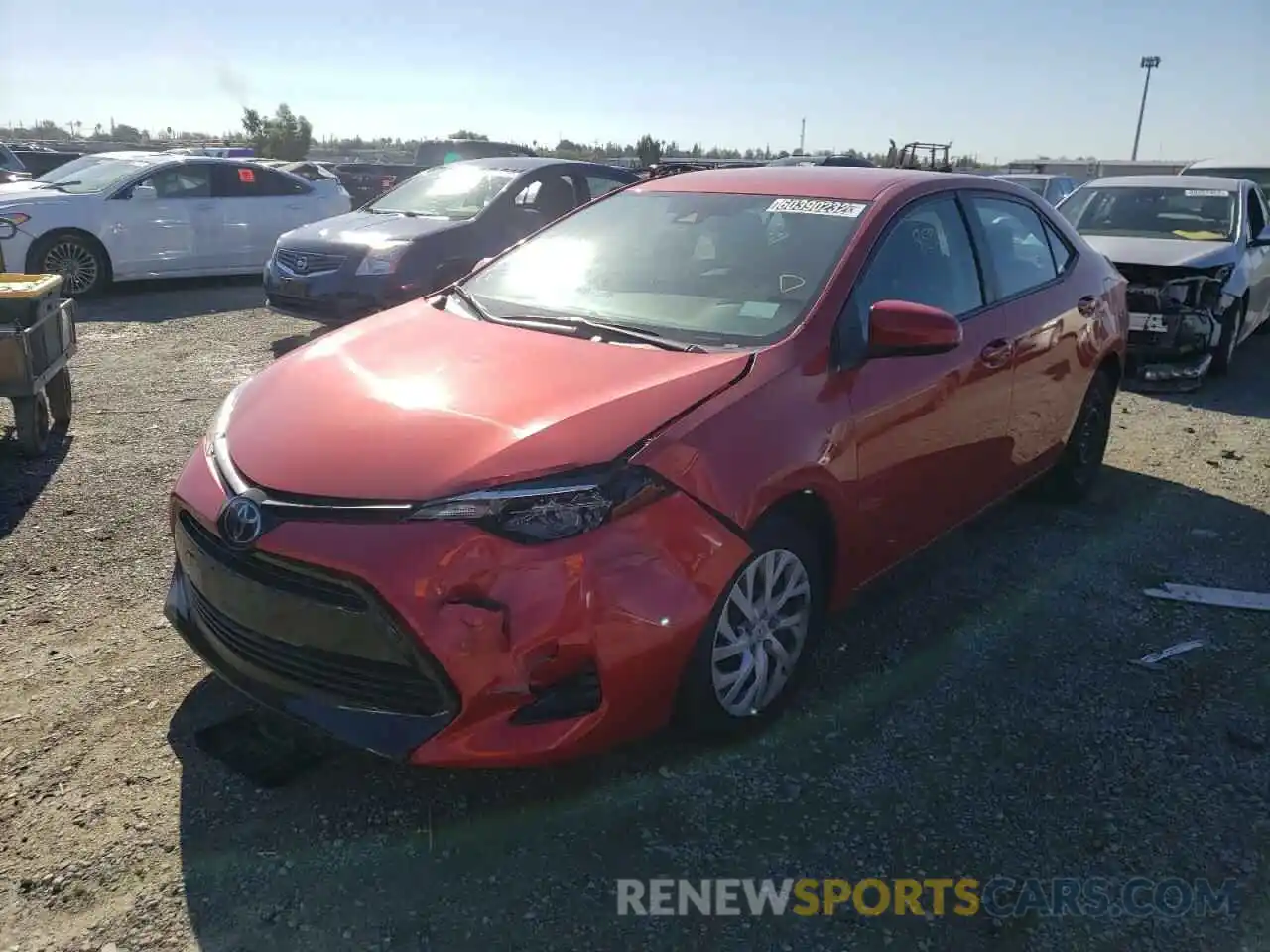 2 Photograph of a damaged car 5YFBURHE7KP884626 TOYOTA COROLLA 2019